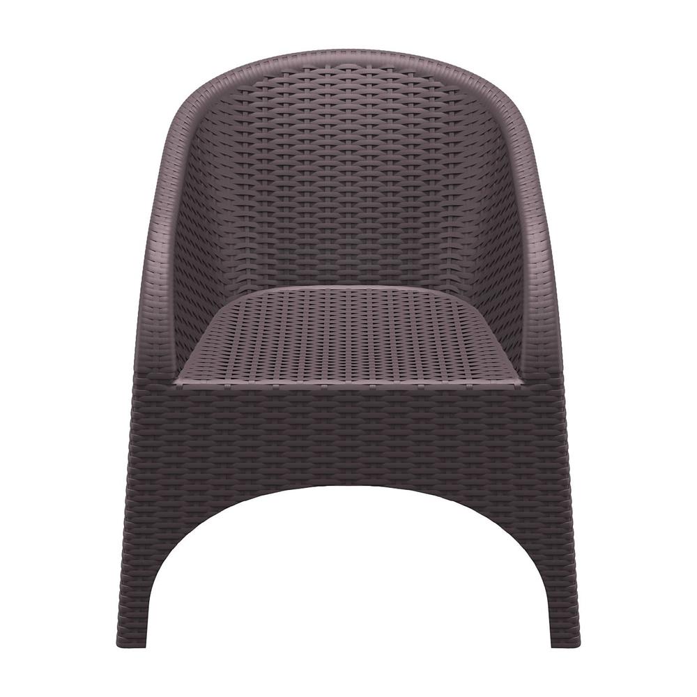 Aruba Resin Wickerlook Chair Brown, Set of 2