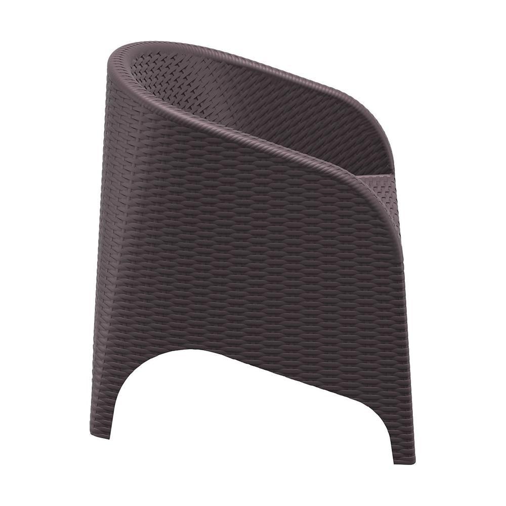 Aruba Resin Wickerlook Chair Brown, Set of 2