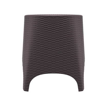Aruba Resin Wickerlook Chair Brown, Set of 2