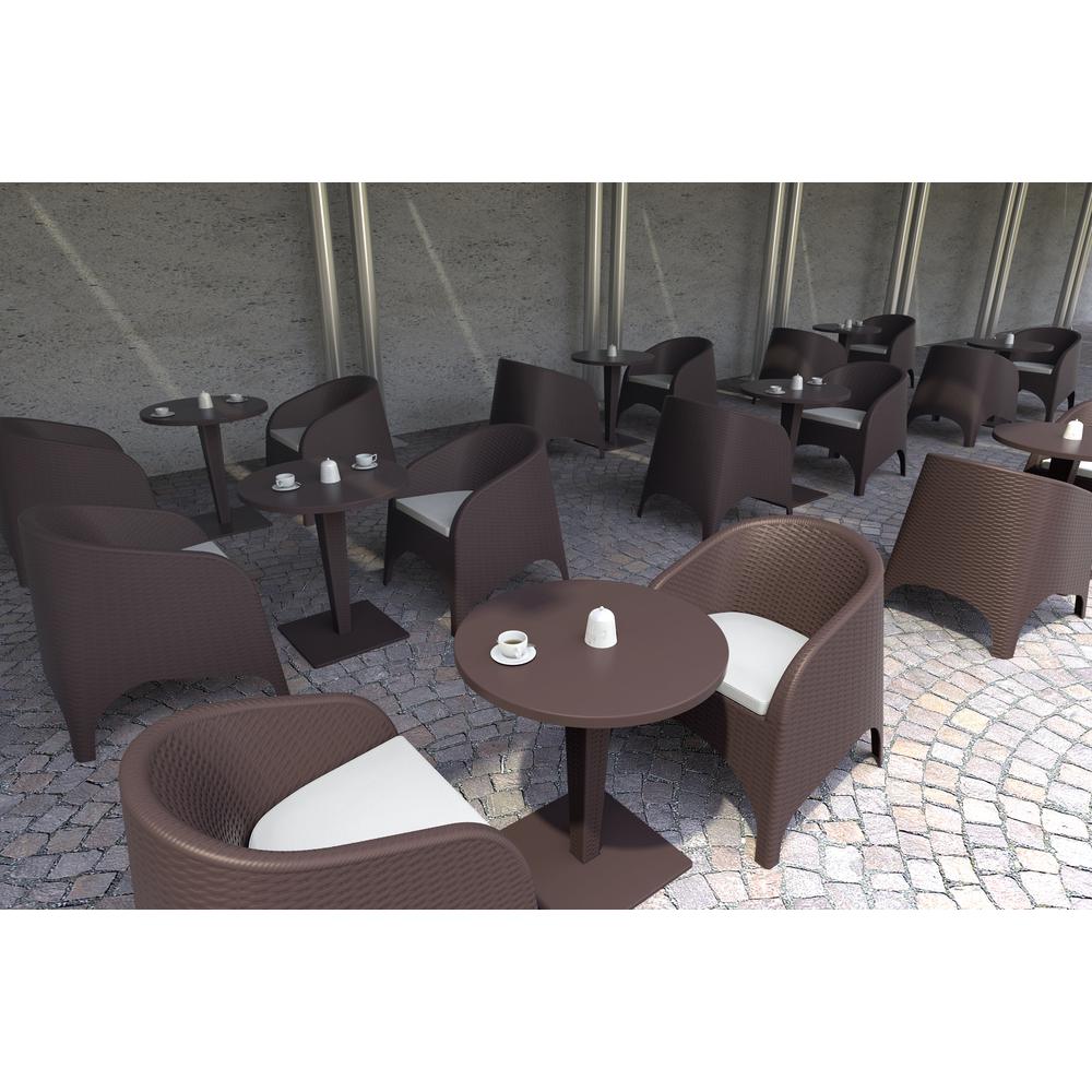 Aruba Resin Wickerlook Chair Brown, Set of 2