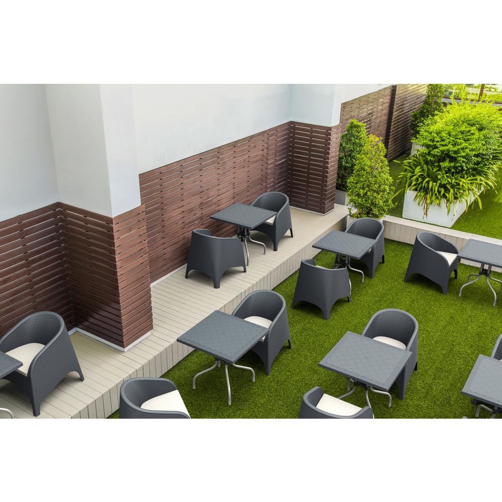 Aruba Resin Wickerlook Chair Dark Gray, Set of 2