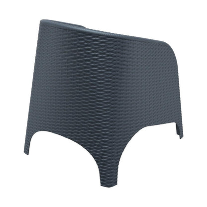 Aruba Resin Wickerlook Chair Dark Gray, Set of 2