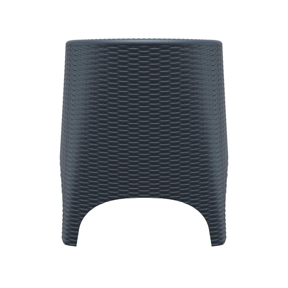 Aruba Resin Wickerlook Chair Dark Gray, Set of 2