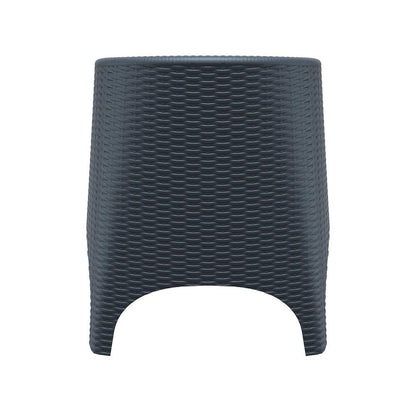 Aruba Resin Wickerlook Chair Dark Gray, Set of 2