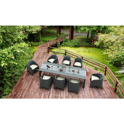 Aruba Resin Wickerlook Chair Dark Gray, Set of 2