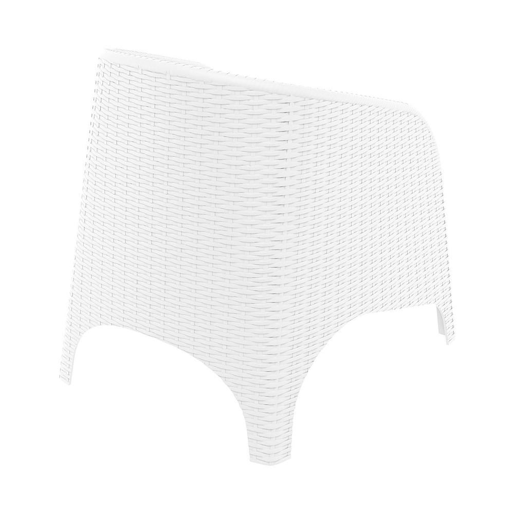 Aruba Resin Wickerlook Chair White, Set of 2