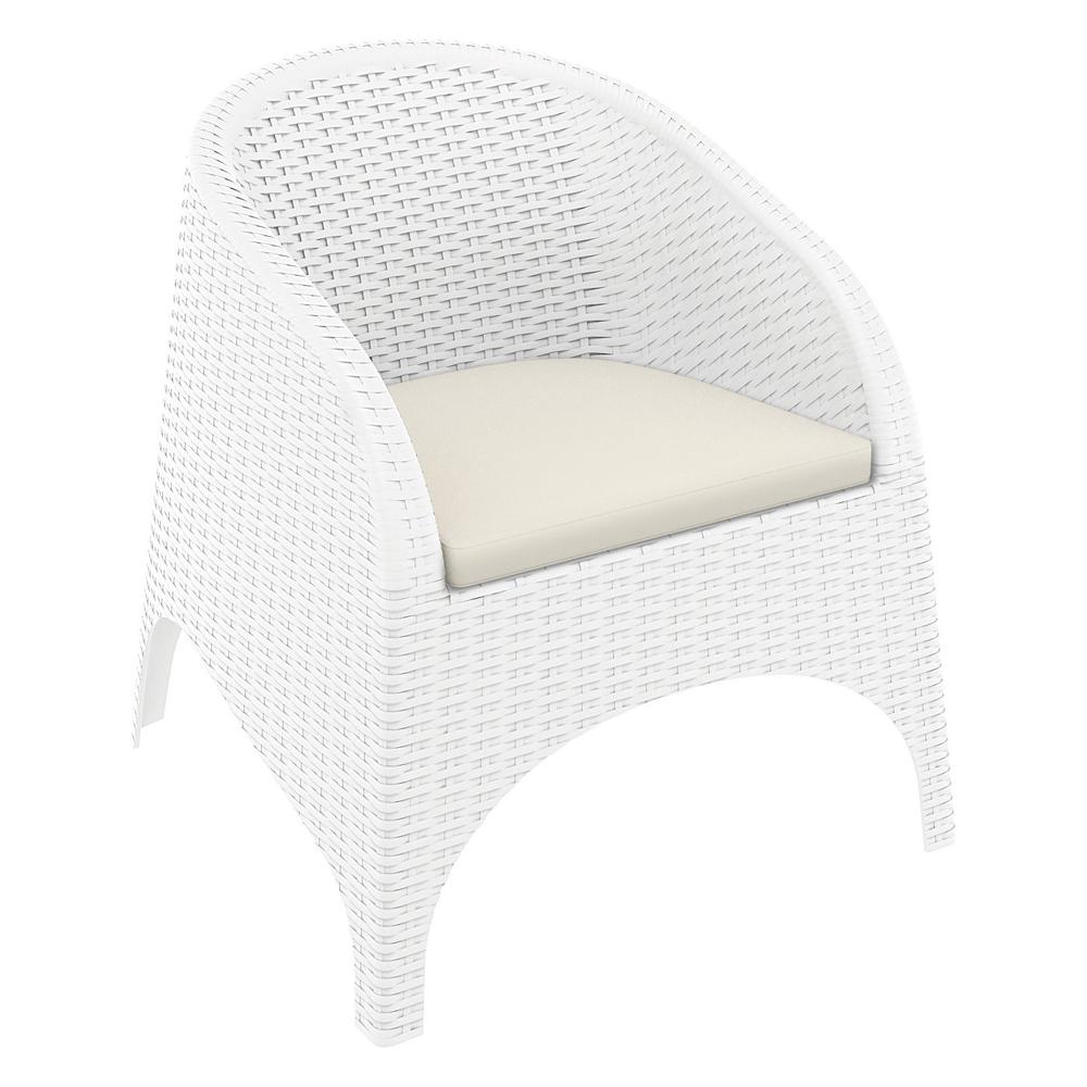 Aruba Resin Wickerlook Chair White, Set of 2