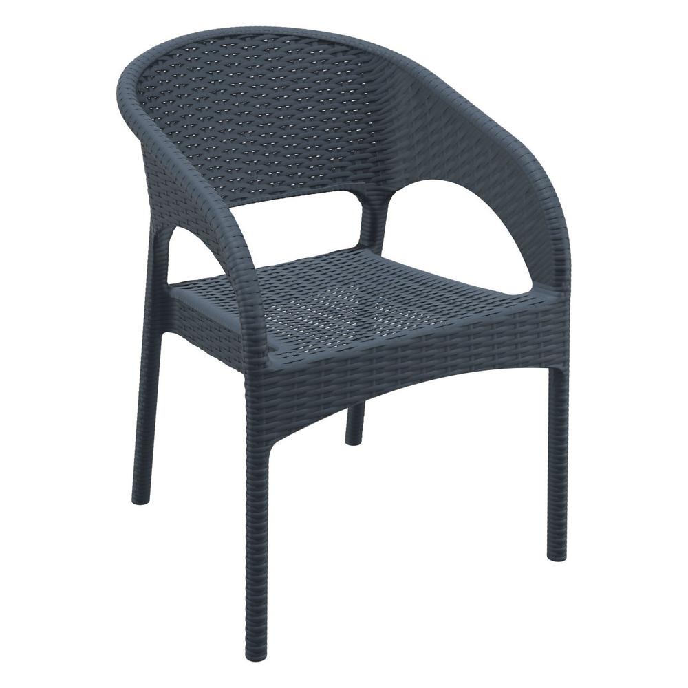 Panama Patio Seating Set 3 piece Dark Gray