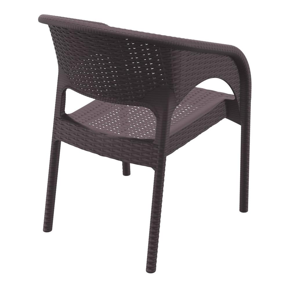 Panama Resin Wickerlook Dining Arm Chair Brown, Set of 2