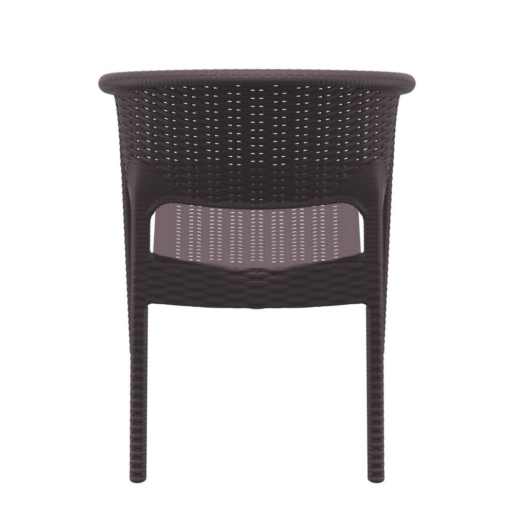 Panama Resin Wickerlook Dining Arm Chair Brown, Set of 2