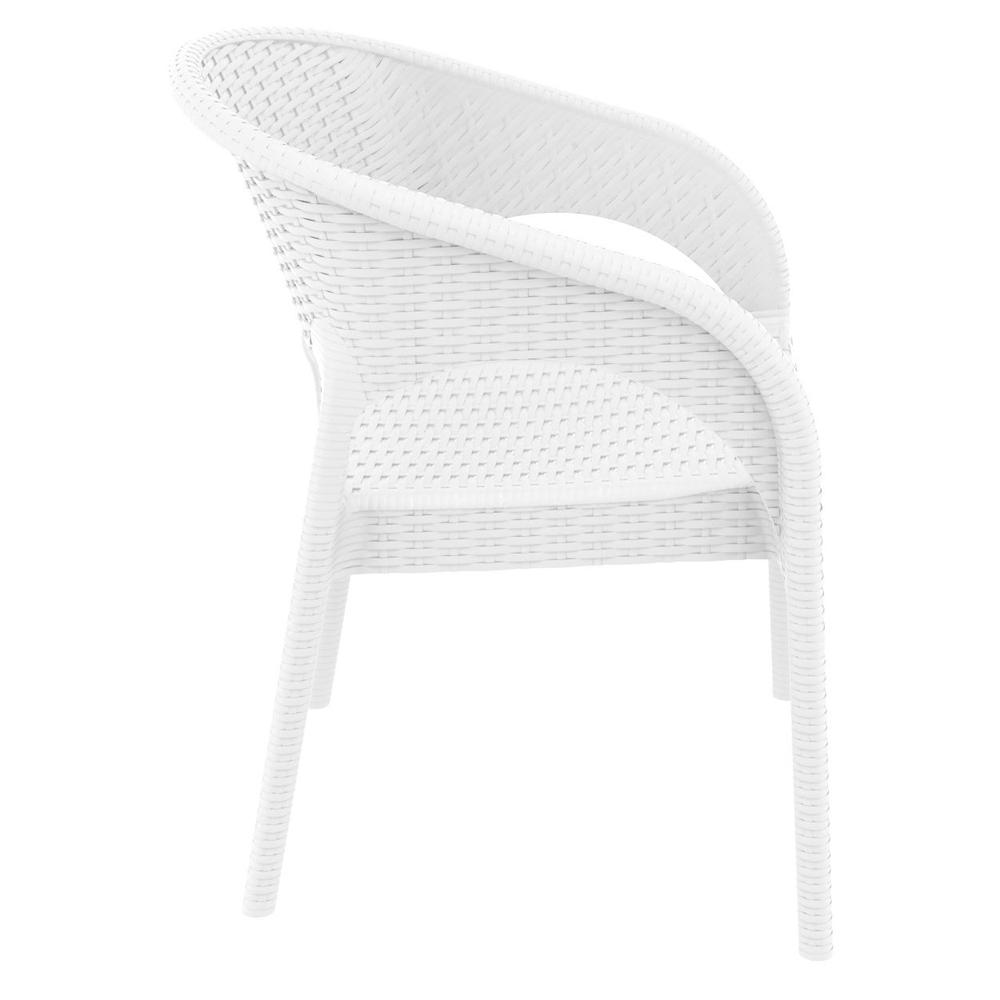 Panama Resin Wickerlook Dining Arm Chair White, Set of 2