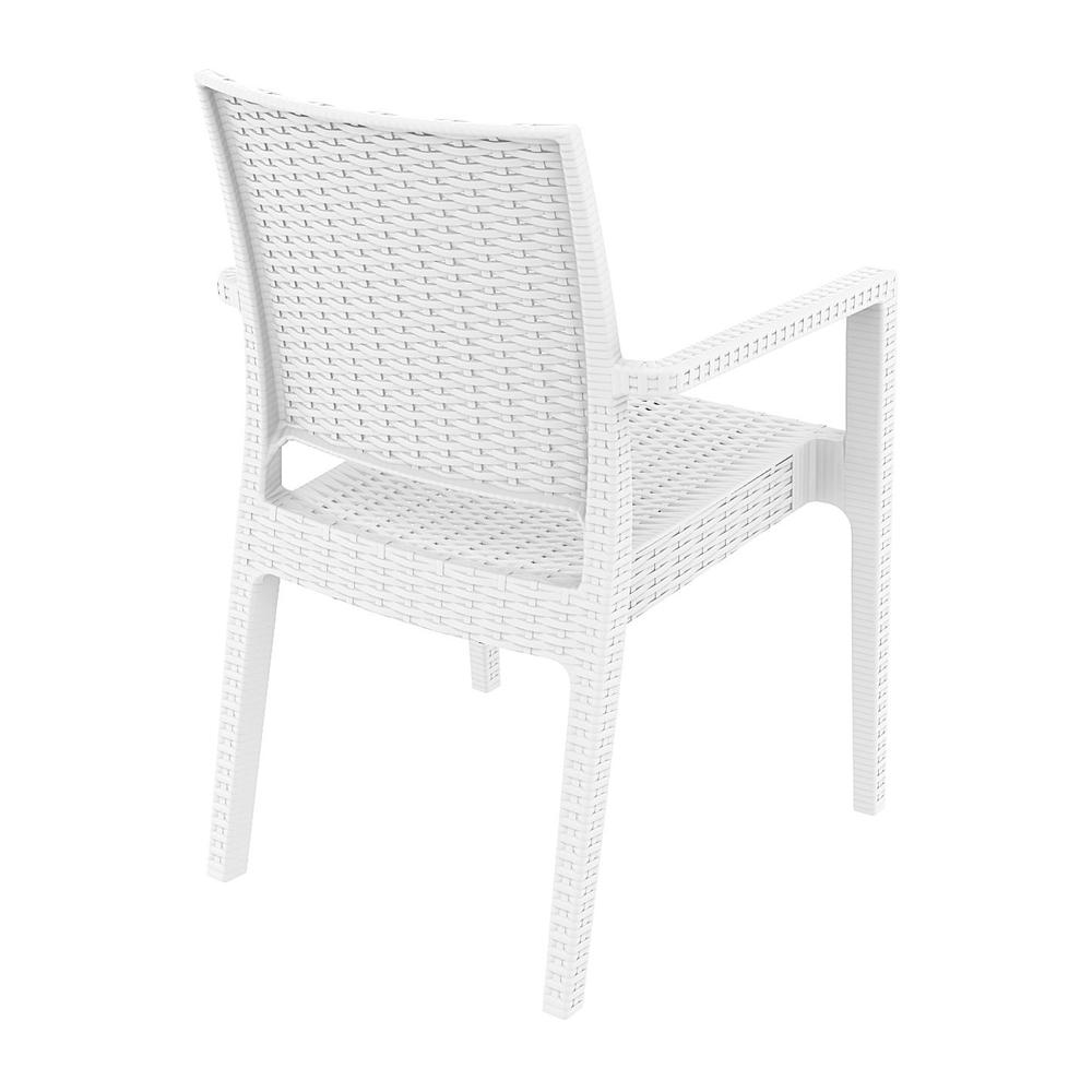 Resin Dining Arm Chair Set, White, Belen Kox