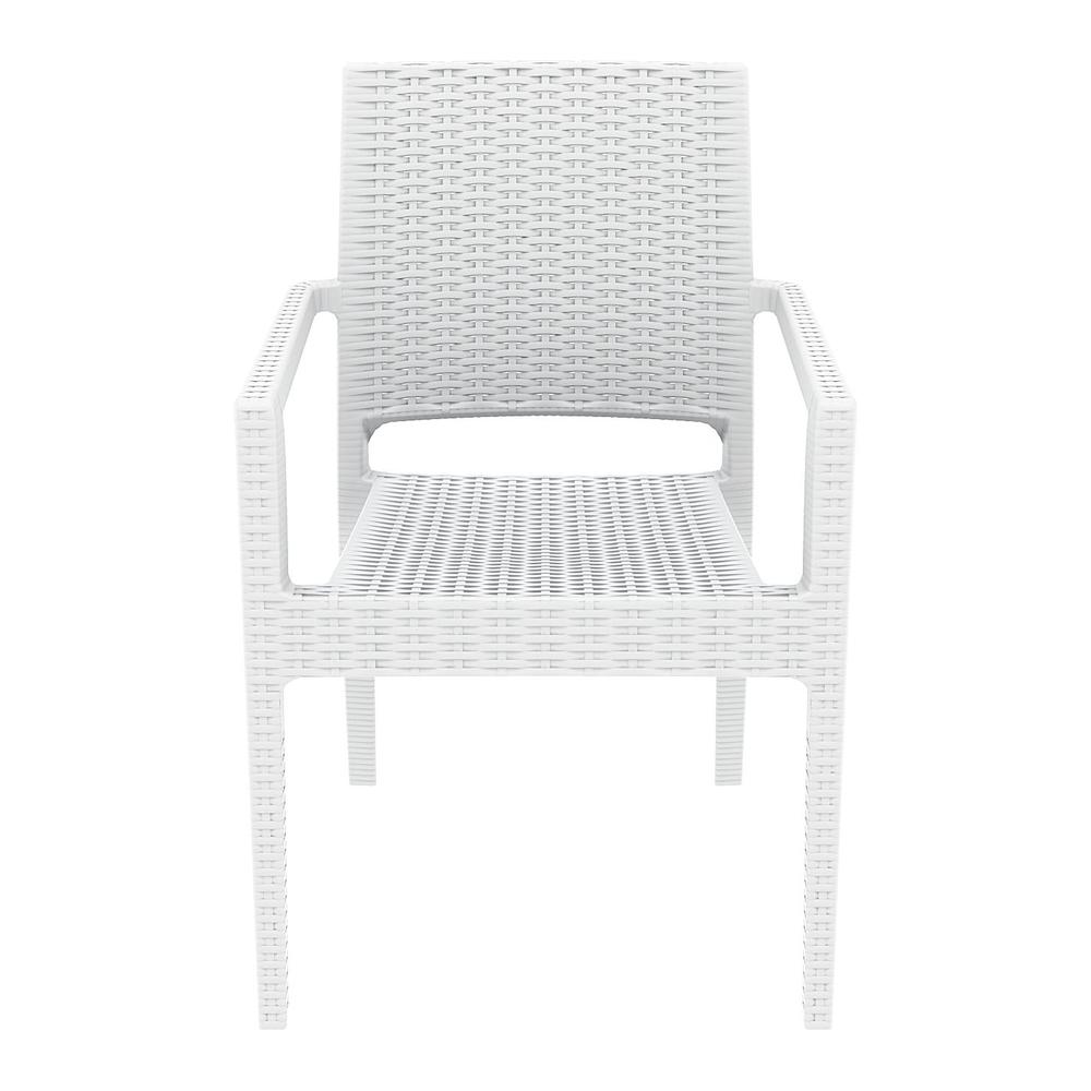 Resin Dining Arm Chair Set, White, Belen Kox