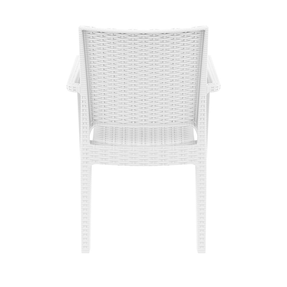 Resin Dining Arm Chair Set, White, Belen Kox