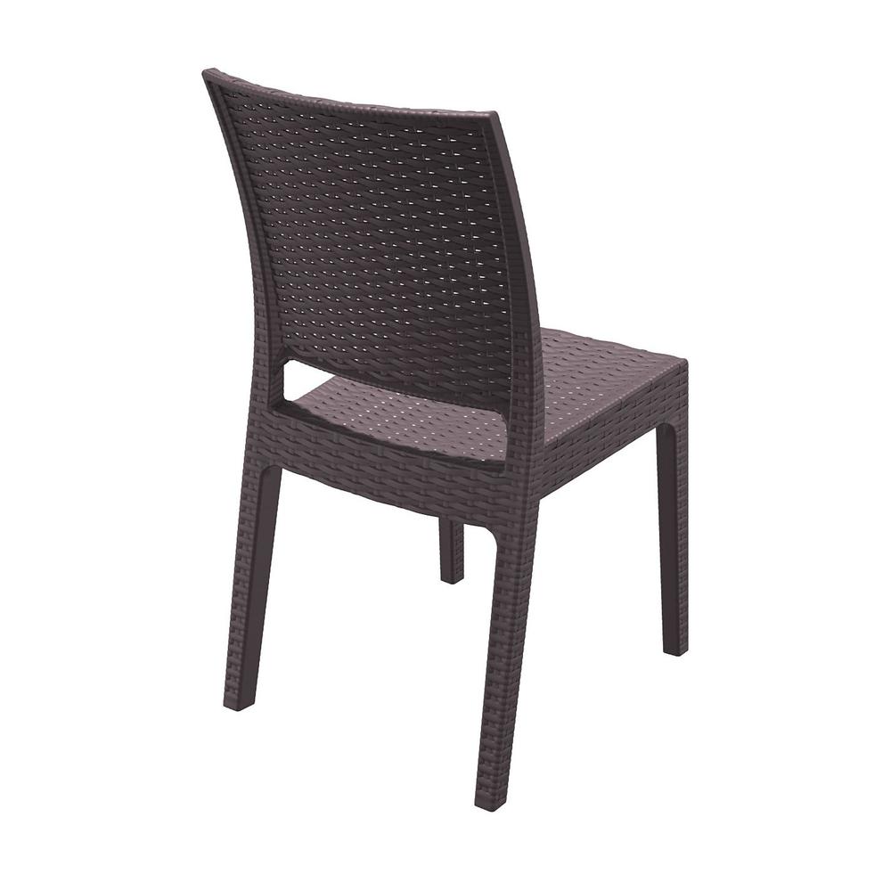 Florida Resin Wickerlook Dining Chair Brown, Set of 2