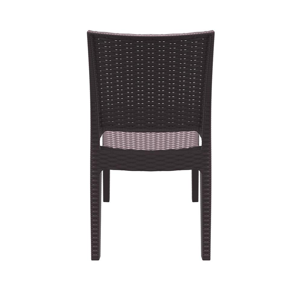 Florida Resin Wickerlook Dining Chair Brown, Set of 2