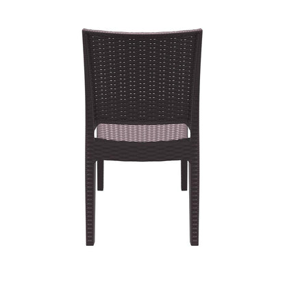 Florida Resin Wickerlook Dining Chair Brown, Set of 2