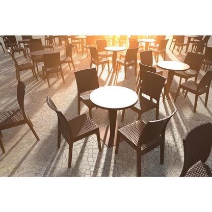 Florida Resin Wickerlook Dining Chair Brown, Set of 2
