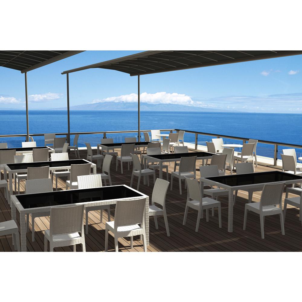 Florida Resin Wickerlook Dining Chair White, Set of 2
