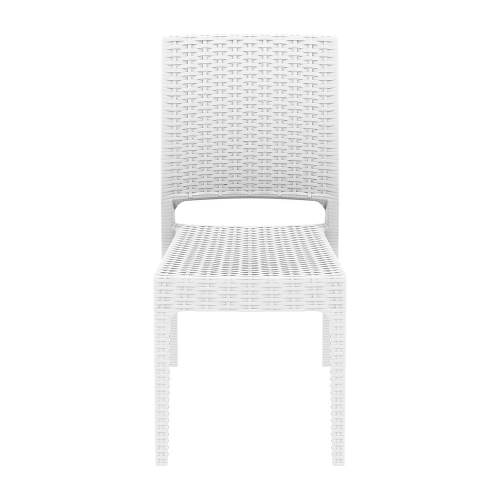 Florida Resin Wickerlook Dining Chair White, Set of 2