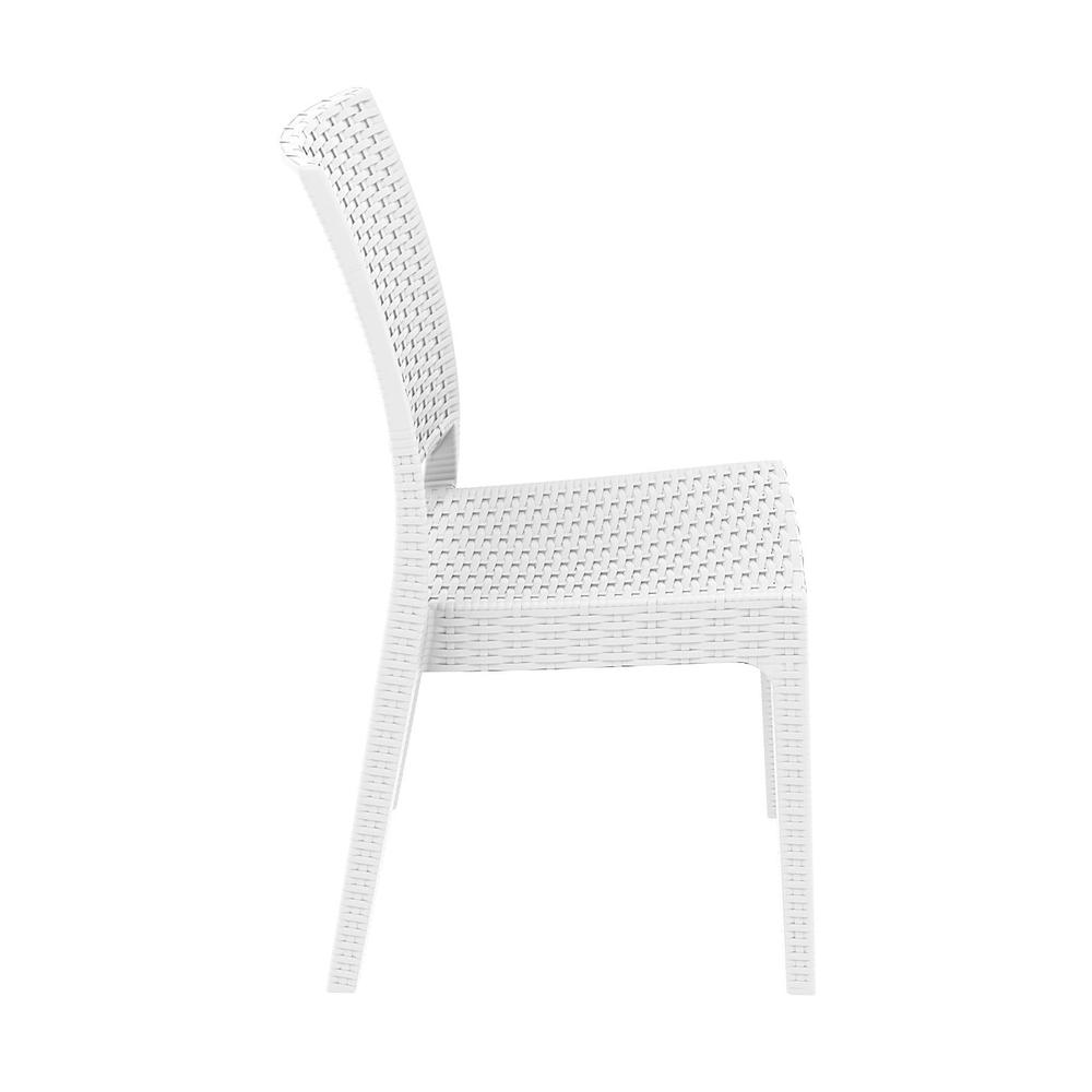 Florida Resin Wickerlook Dining Chair White, Set of 2