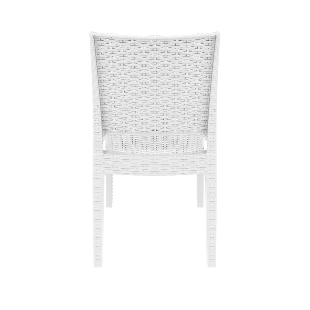 Florida Resin Wickerlook Dining Chair White, Set of 2