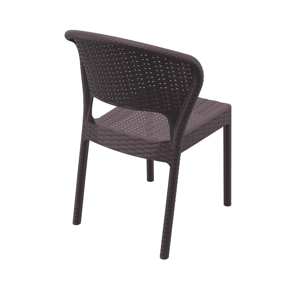 Daytona Resin Wickerlook Dining Chair Brown, Set of 2
