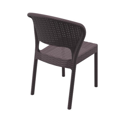 Daytona Resin Wickerlook Dining Chair Brown, Set of 2