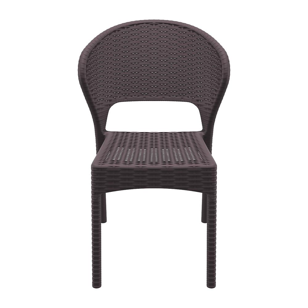 Daytona Resin Wickerlook Dining Chair Brown, Set of 2