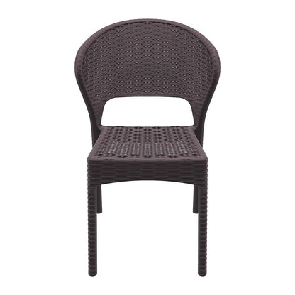 Daytona Resin Wickerlook Dining Chair Brown, Set of 2
