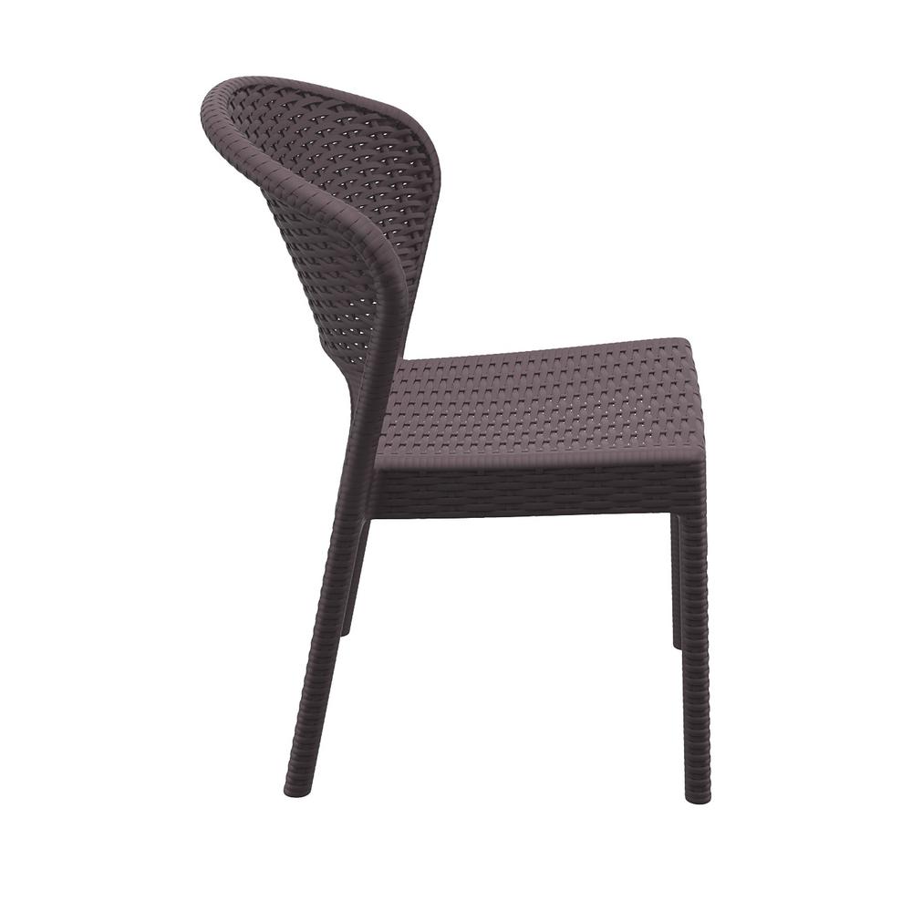 Daytona Resin Wickerlook Dining Chair Brown, Set of 2
