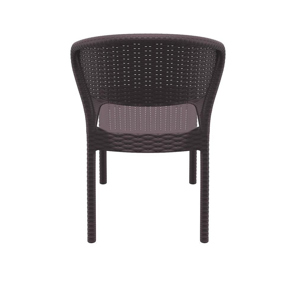 Daytona Resin Wickerlook Dining Chair Brown, Set of 2