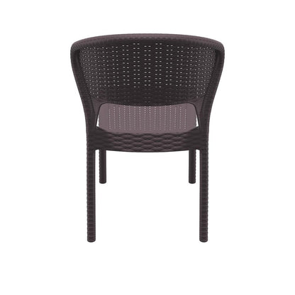 Daytona Resin Wickerlook Dining Chair Brown, Set of 2