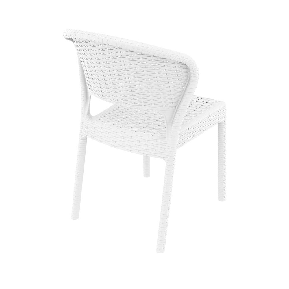 Daytona Resin Wickerlook Dining Chair White, Set of 2