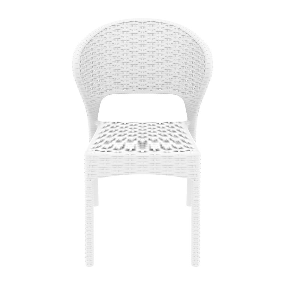 Daytona Resin Wickerlook Dining Chair White, Set of 2