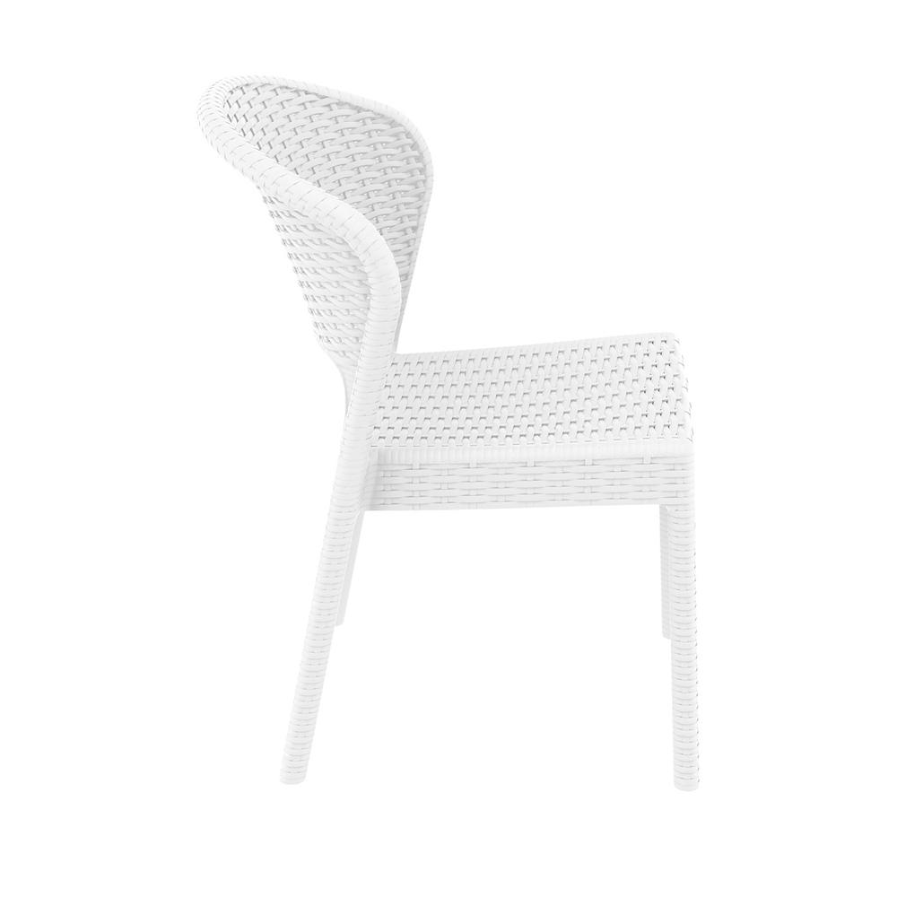 Daytona Resin Wickerlook Dining Chair White, Set of 2