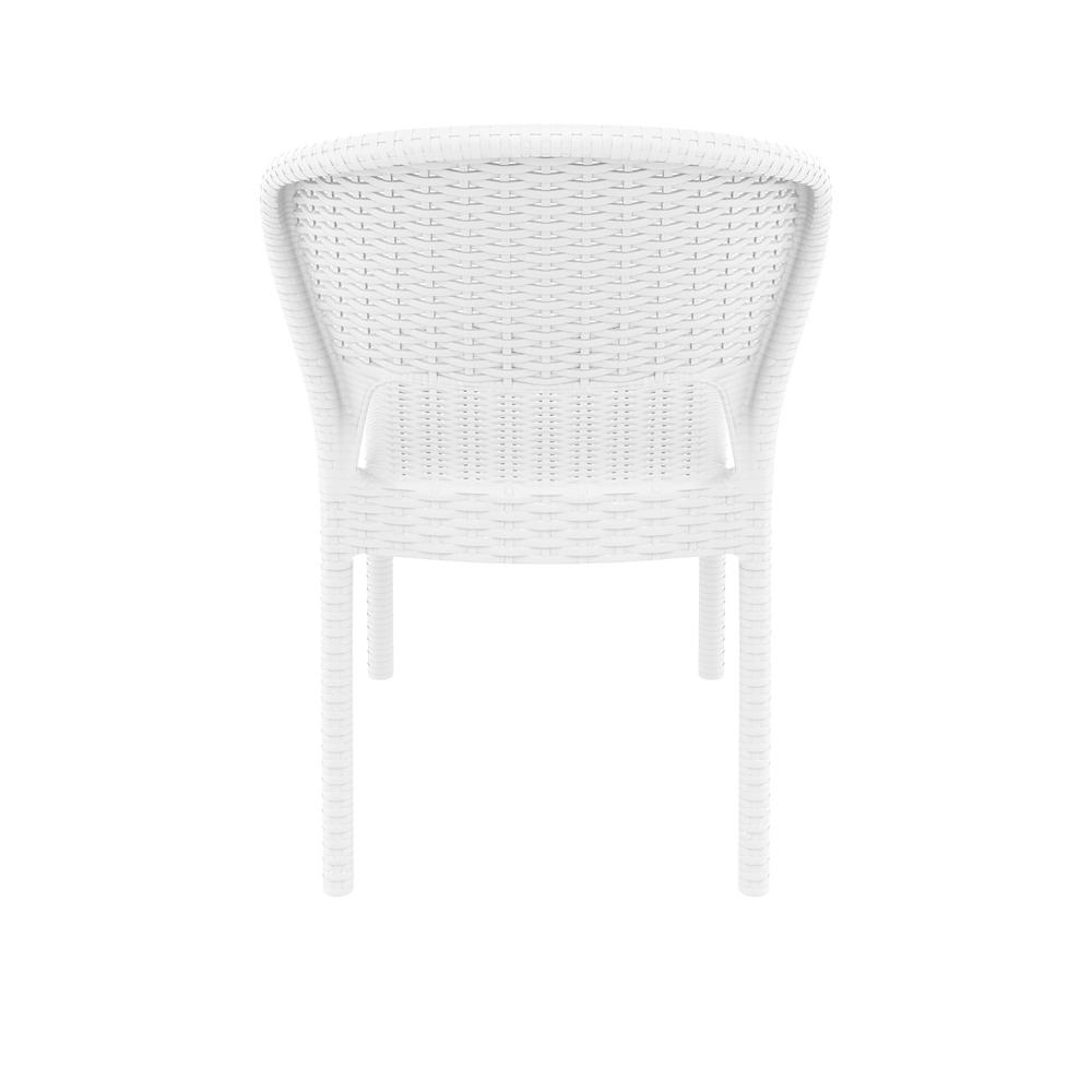 Daytona Resin Wickerlook Dining Chair White, Set of 2