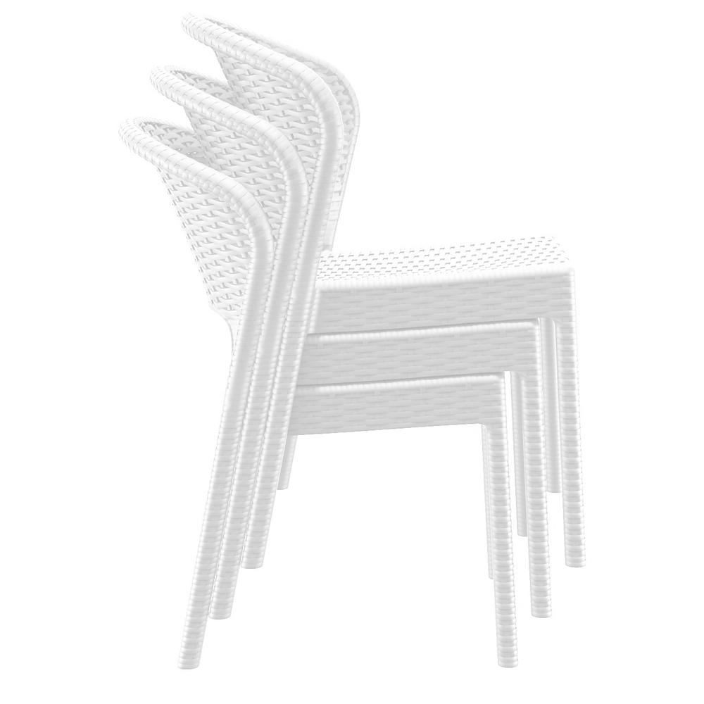 Daytona Resin Wickerlook Dining Chair White, Set of 2