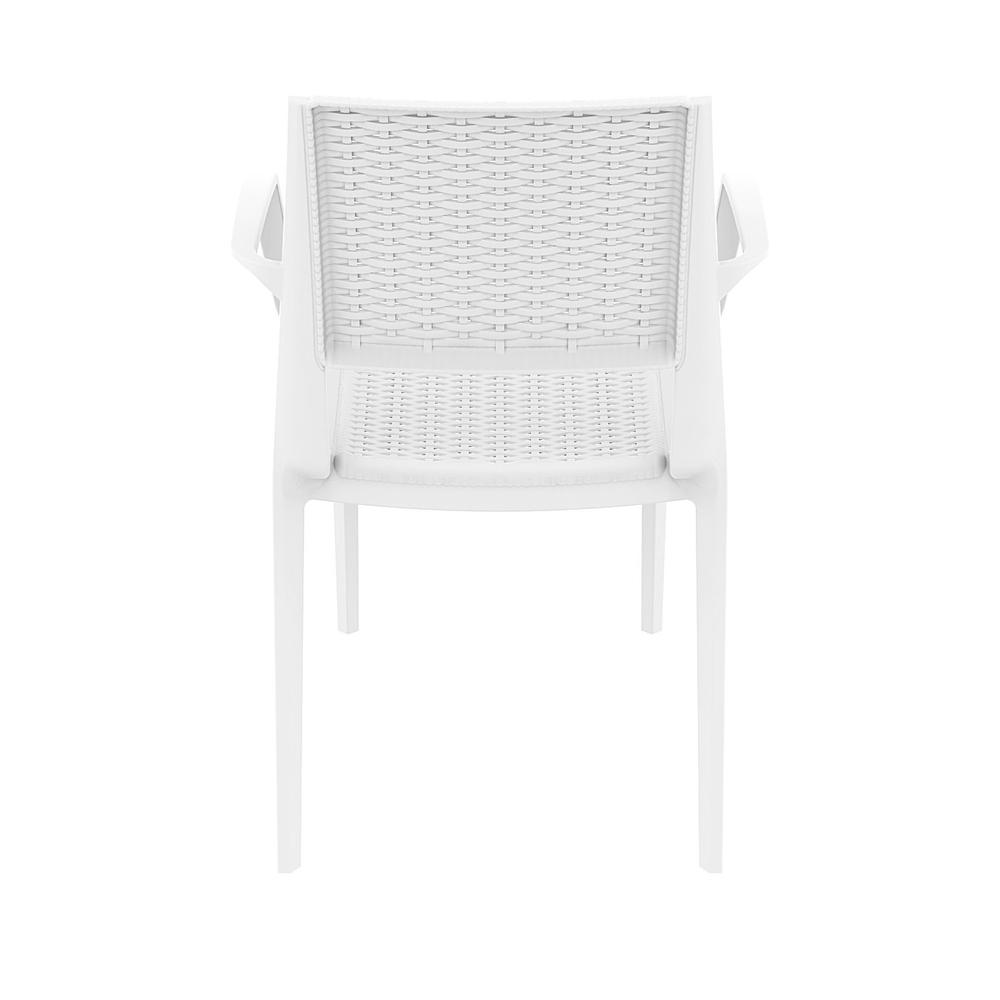 Capri Resin Dining Arm Chair White, Set of 2