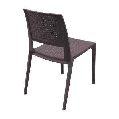 Verona Resin Wickerlook Dining Chair Brown, Set of 2