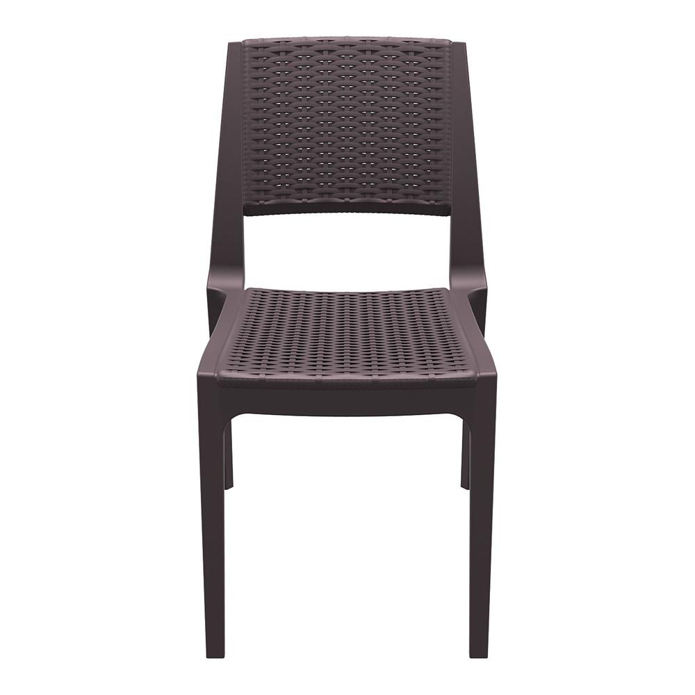 Verona Resin Wickerlook Dining Chair Brown, Set of 2