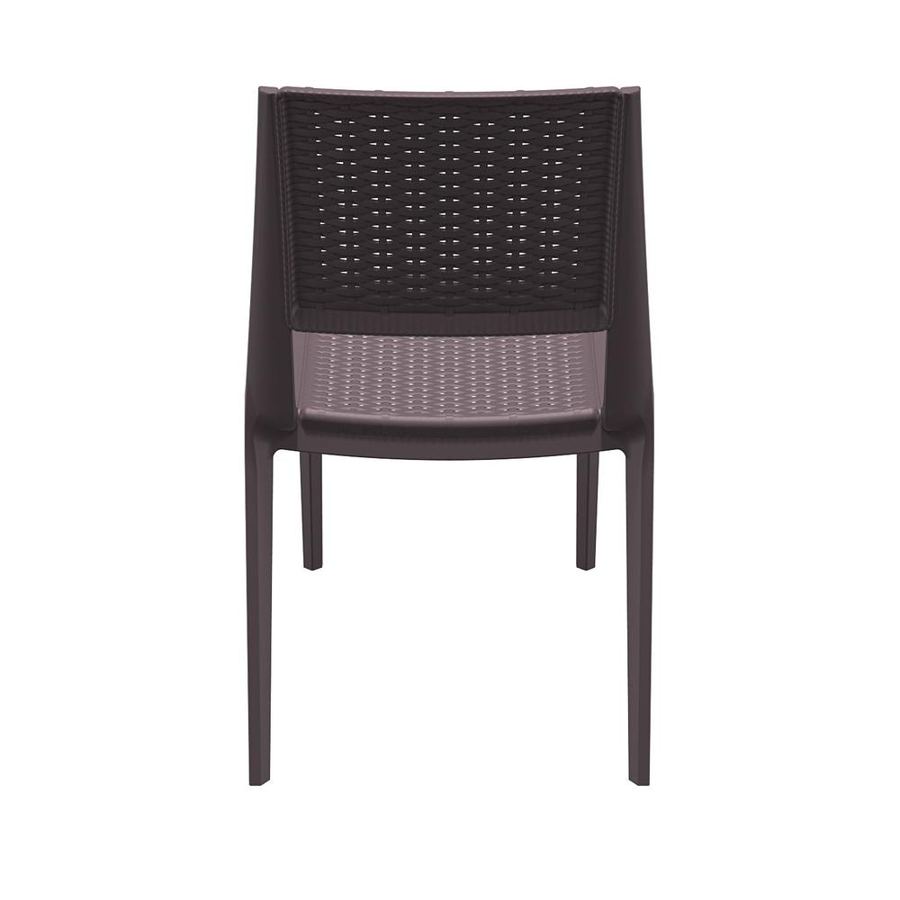 Verona Resin Wickerlook Dining Chair Brown, Set of 2