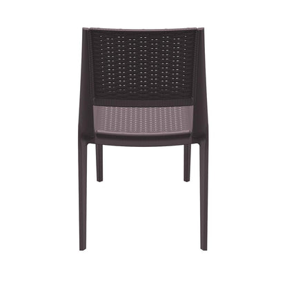 Verona Resin Wickerlook Dining Chair Brown, Set of 2