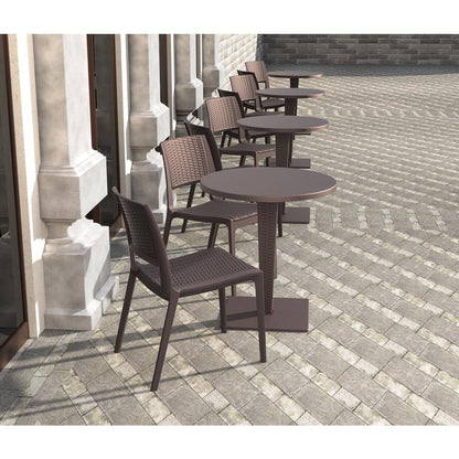 Verona Resin Wickerlook Dining Chair Brown, Set of 2