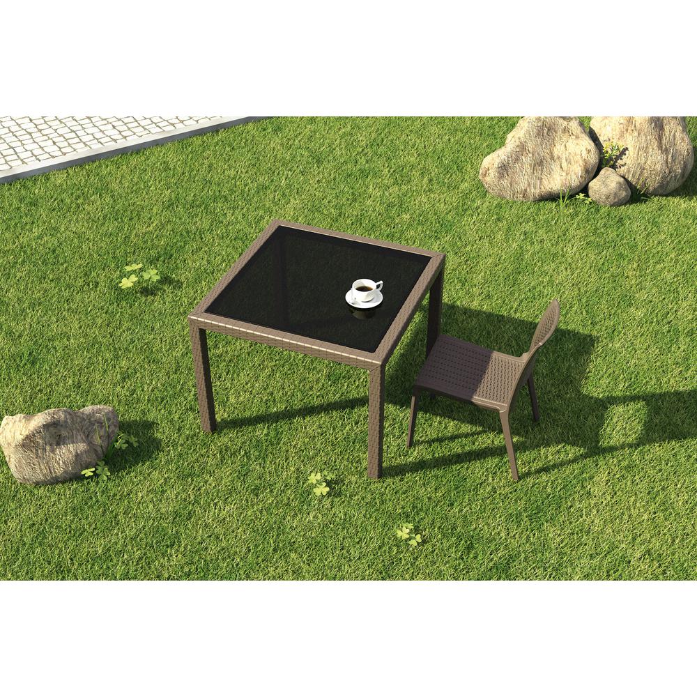 Verona Resin Wickerlook Dining Chair Brown, Set of 2