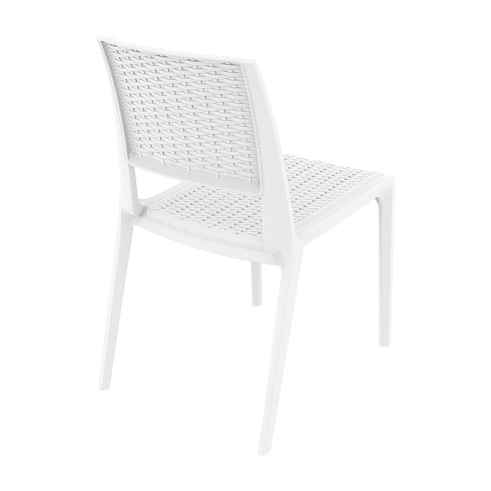 Verona Resin Wickerlook Dining Chair White, Set of 2