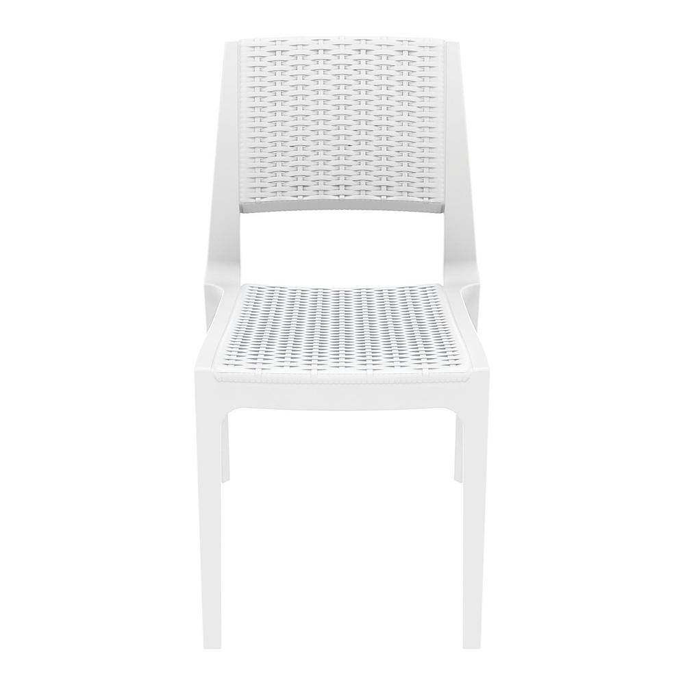 Verona Resin Wickerlook Dining Chair White, Set of 2