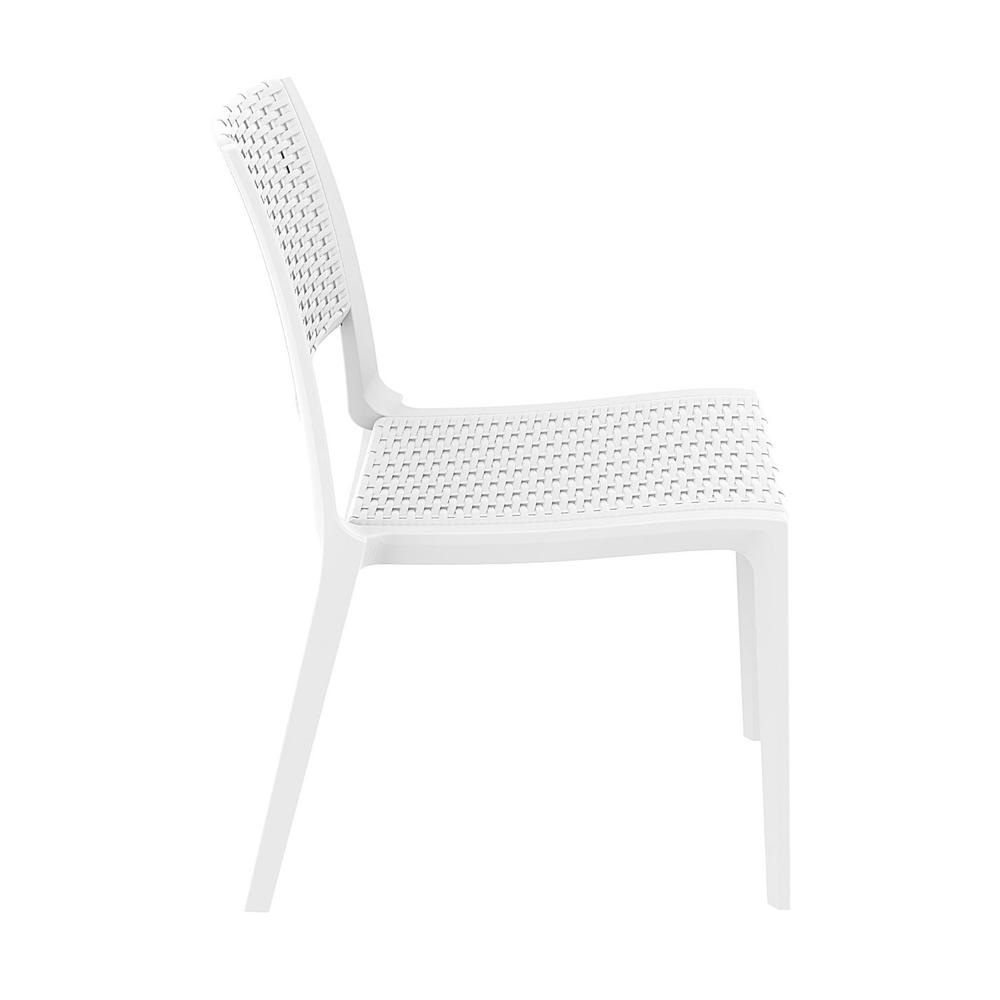 Verona Resin Wickerlook Dining Chair White, Set of 2