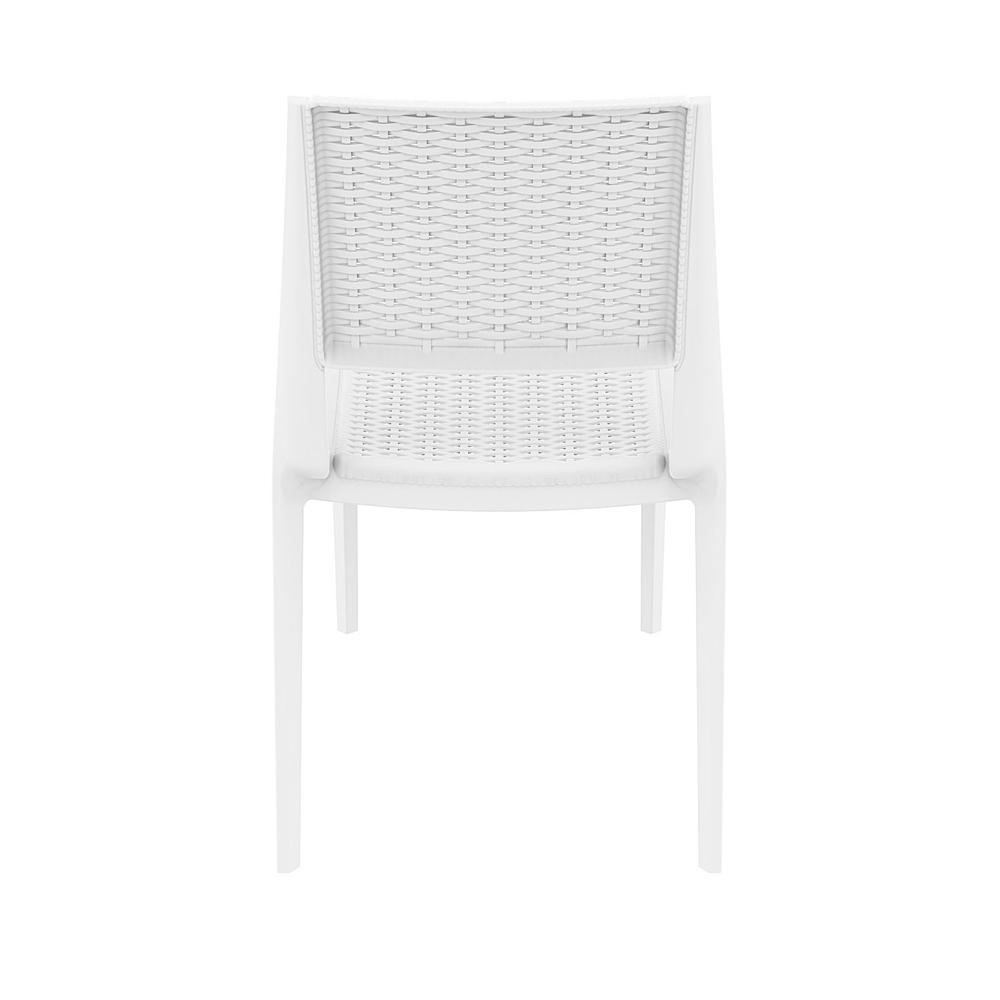 Verona Resin Wickerlook Dining Chair White, Set of 2