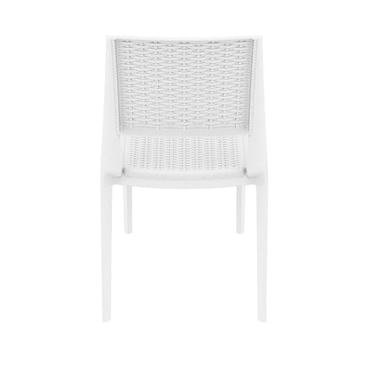Verona Resin Wickerlook Dining Chair White, Set of 2